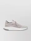 Hugo Boss Low-top Sneakers In Recycled Fabric In Gray
