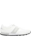 Hugo Boss Low Top Sneakers Technical Fabric Mesh In White