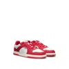 Hugo Boss Low-top Trainers With Faux Leather In Red