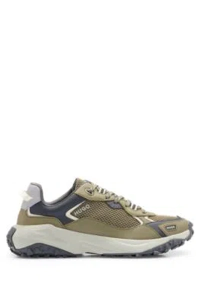 HUGO BOSS LOW-TOP TRAINERS WITH OPEN-MESH UPPERS