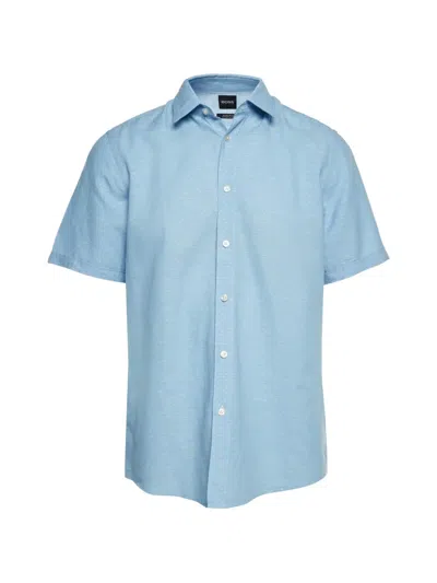 Pre-owned Hugo Boss Luka Short-sleeve Shirt In Blue