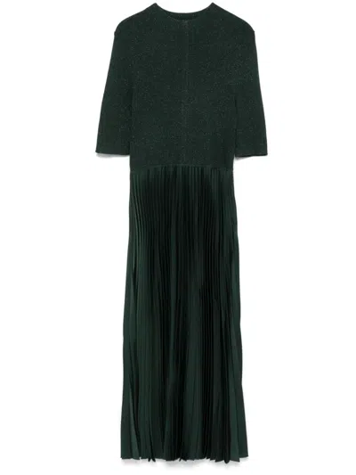 Hugo Boss Lurex-detail Midi Dress In Green | ModeSens