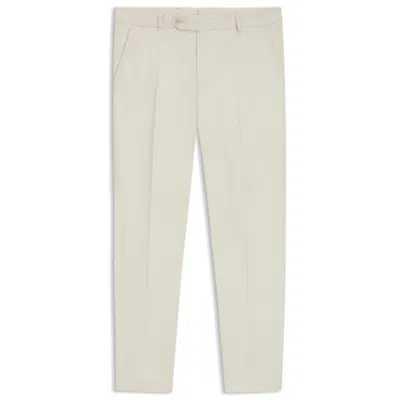 Hugo Boss Machine-washable Tapered-fit Trousers In Stretch Fabric In White