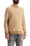 Hugo Boss Maglia H-eltoro Rombo Beige Medio Lana E Cotone Collo Rotondo Manica Lunga In Medium Beige (beige)