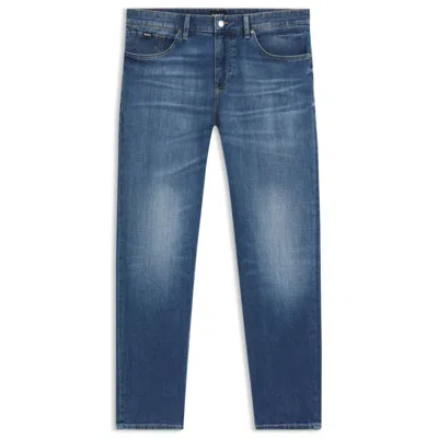 Hugo Boss Maine Regular-fit Jeans In Blue Comfort-stretch Denim