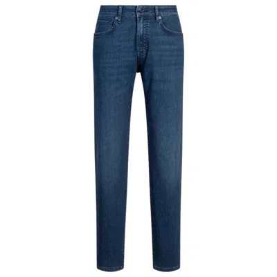 Hugo Boss Maine Regular-fit Jeans In Blue Soft-motion Denim