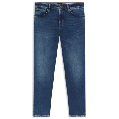 Hugo Boss Maine Regular-fit Jeans In Blue Super-stretch Denim
