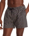 Hugo Boss Swim Shorts With Monogram Print In Black