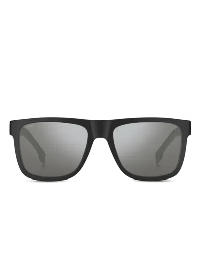 Hugo Boss Matt Rectangle Sunglasses In Black