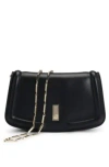 Hugo Boss Matte-leather Clutch Bag With Signature Hardware In Black