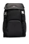 HUGO BOSS MATTE-TWILL BACKPACK WITH DOUBLE MONOGRAM AND FULL LINING