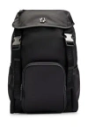 Hugo Boss Matte-twill Backpack With Double Monogram And Full Lining In Black