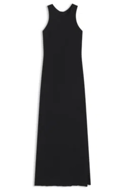 Hugo Boss Maxi Dress With Rhinestone Embellishments In Black