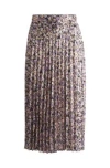Hugo Boss Maxi Skirt In Printed Pliss Satin In Patterned