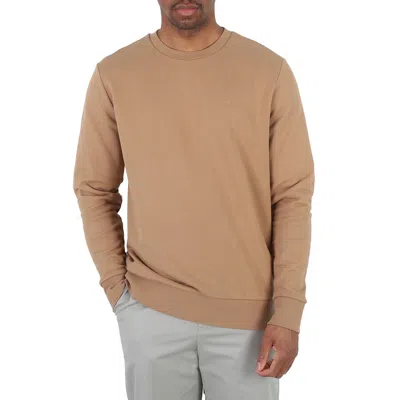 Hugo Boss Medium Beige Logo Cotton-terry Sweatshirt
