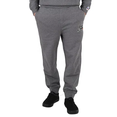 Hugo Boss Medium Grey Exclusive Logo Cotton-blend Track Pants In Gray