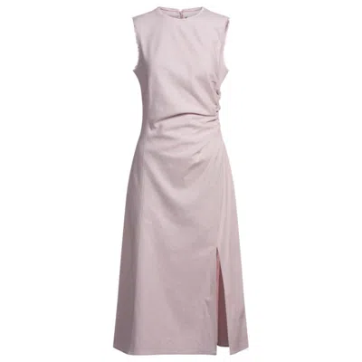 Hugo Boss Melange Dress With Frayed And Gathered Details In Multi