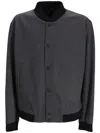 Hugo Boss Cotton Blend Bomber Jacket In Grey