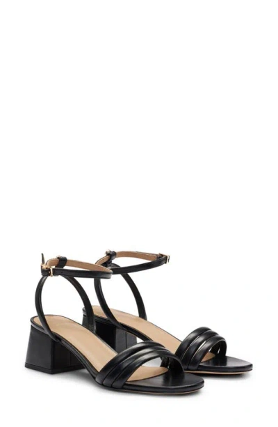 Hugo Boss Melanie Ankle Strap Sandal In Black