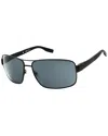 Hugo Boss Men's 0521/s 64mm Polarized Sunglasses In Black