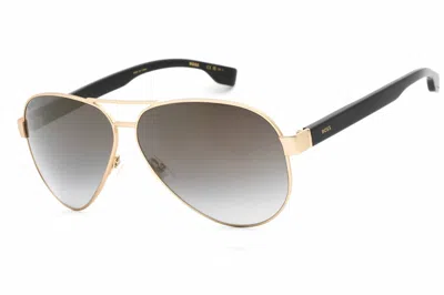 Hugo Boss Men's 1560/o/s Sunglasses In Matte Gold / Grey Sf Gold Sp