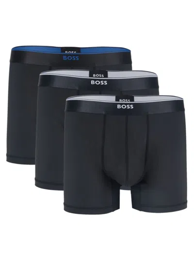 Hugo Boss Men's 3-pack Boxer Briefs In Black