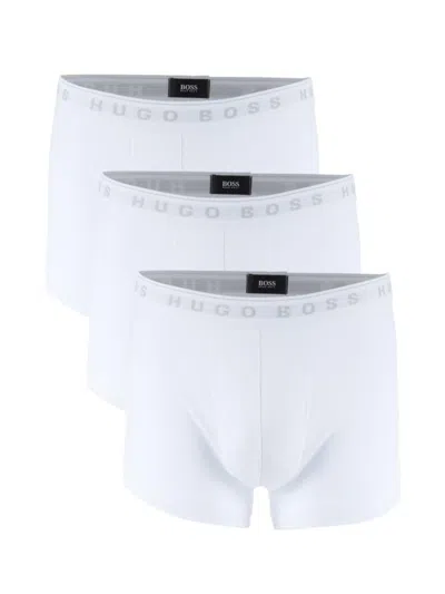 Hugo Boss Men's 3-pack Logo Boxer Briefs In White