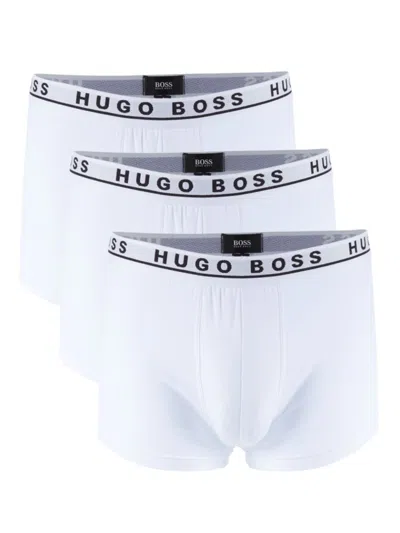 Hugo Boss Men's 3-pack Logo Trunks In White