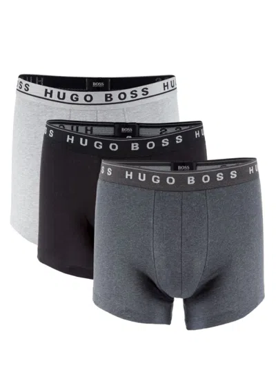 Hugo Boss Men's 3-pack Logo Briefs In Assorted Grey