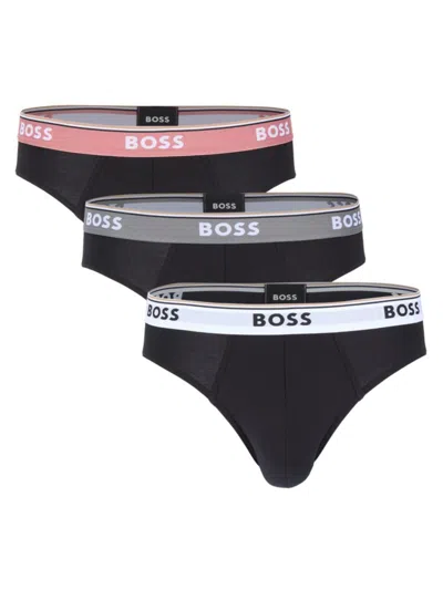 Hugo Boss Men's 3-pack Logo Briefs In Black