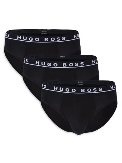 Hugo Boss Men's 3 Pack Logo Briefs In Black