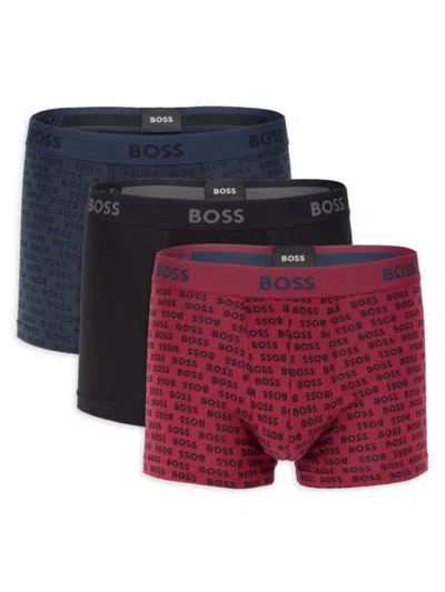 Hugo Boss Men's 3-pack Monogram Boxer Briefs In Neutral