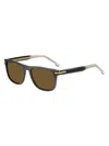 Hugo Boss Men's 55mm Acetate Rectangular Sunglasses In Grey Ombre Brown