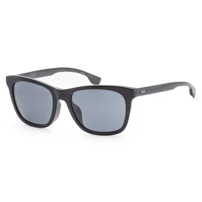 Hugo Boss Men's 56 Mm Grey Sunglasses In Black