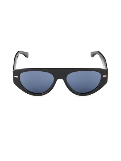 Hugo Boss Men's Boss 1443/s 56mm Oval Sunglasses In Black