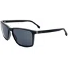 Hugo Boss Grey Rectangular Men's Sunglasses Boss 1556/o/s 0o6w/ir 57 In Black