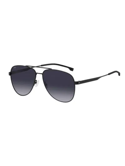 Hugo Boss Men's 60mm Gradient Aviator Sunglasses In Matte Black Grey Gradient