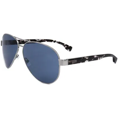 Hugo Boss Men's 63 Mm Grey Sunglasses In Blue