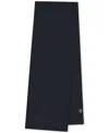 Hugo Boss Men's Afox Ribbed Tonal Logo 70" Scarf In Dark Blue