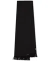 Hugo Boss Albas Wool Raschel Knit Scarf In Blk