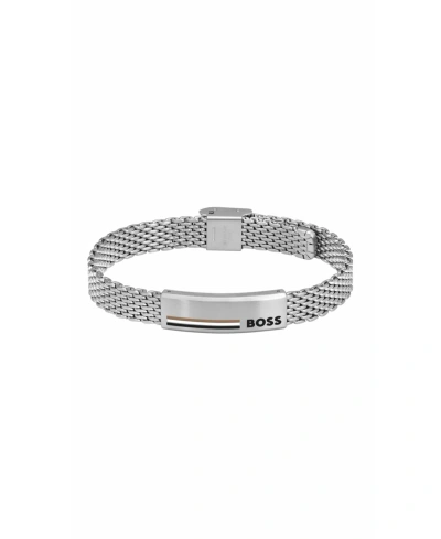 Hugo Boss Men's Alen Silver-tone Stainless Steel Bracelet