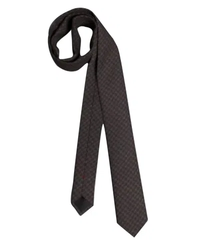 Hugo Boss Men's All-over Print Slim Tie In Brown