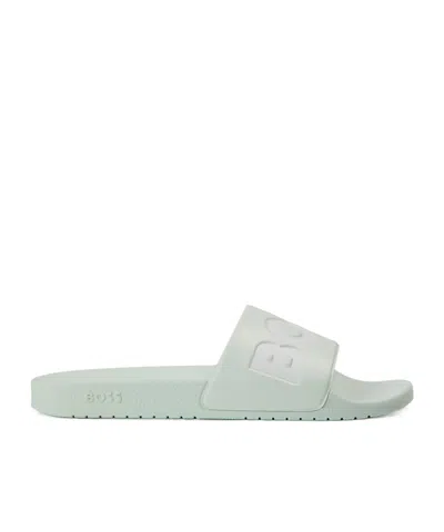 Hugo Boss Men's Aryeh Sliders, Comfy Footbed Sandals In Blue