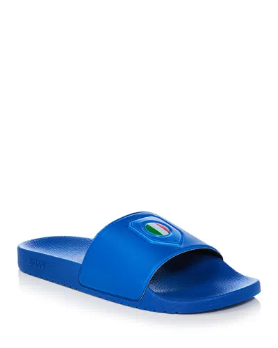 Hugo Boss Men's Aryeh Slides In Blue