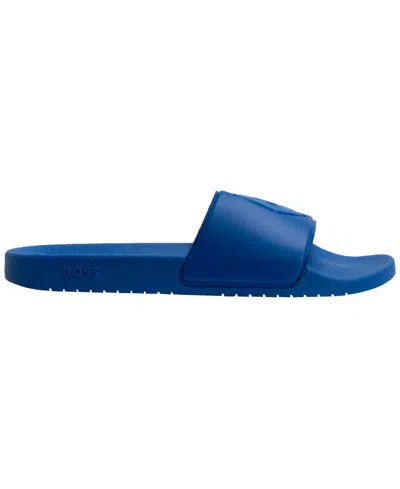 Hugo Boss Men's Aryeh World Cup Slides In Blue
