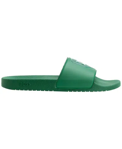 Hugo Boss Boss Aryeh Slide Sandal In Green