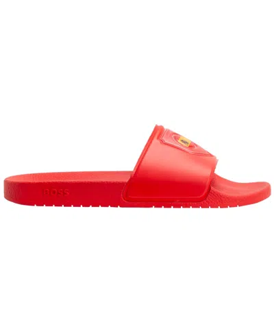 Hugo Boss Men's Aryeh World Cup Slides In Red