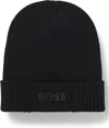 Hugo Boss Men's Asic Beanie, Black In Black