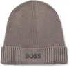 Hugo Boss Men's Asic Beanie, Light Pastel Grey In Multi