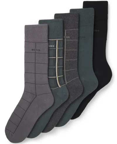 Hugo Boss Men's Assorted Socks Gift Set, 5-pack In Neutral